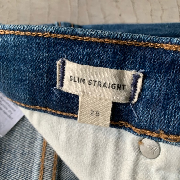 Madewell Slim Straight Button Fly Distressed Edition - Picture 6 of 8